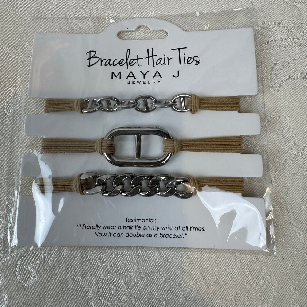 Maya J Bracelet Hair Ties Doubles as a Bracelet Fashionable Jewelry Accessory